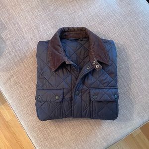 Barbour men’s quilted jacket, navy blue, L